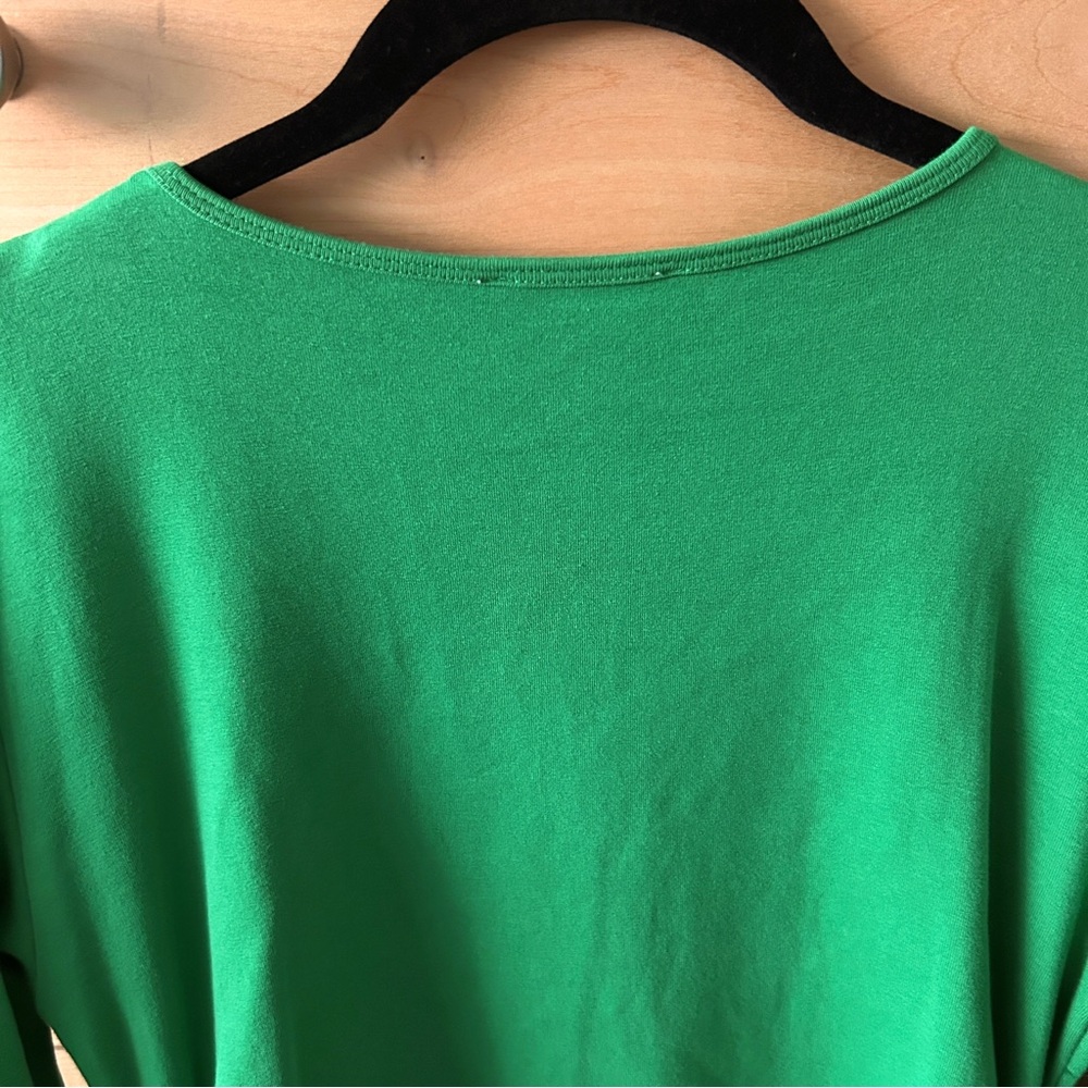 Zara Green Gathered Midi Dress - Picture 8 of 10